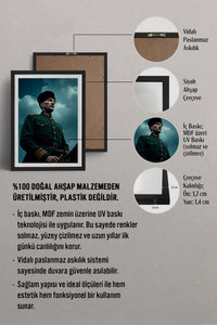 HOMEPACK Ahşap Çerçeveli Tablo Çerçeveli Poster Sanatsal Modern Duvar Dekoru TK-10816
