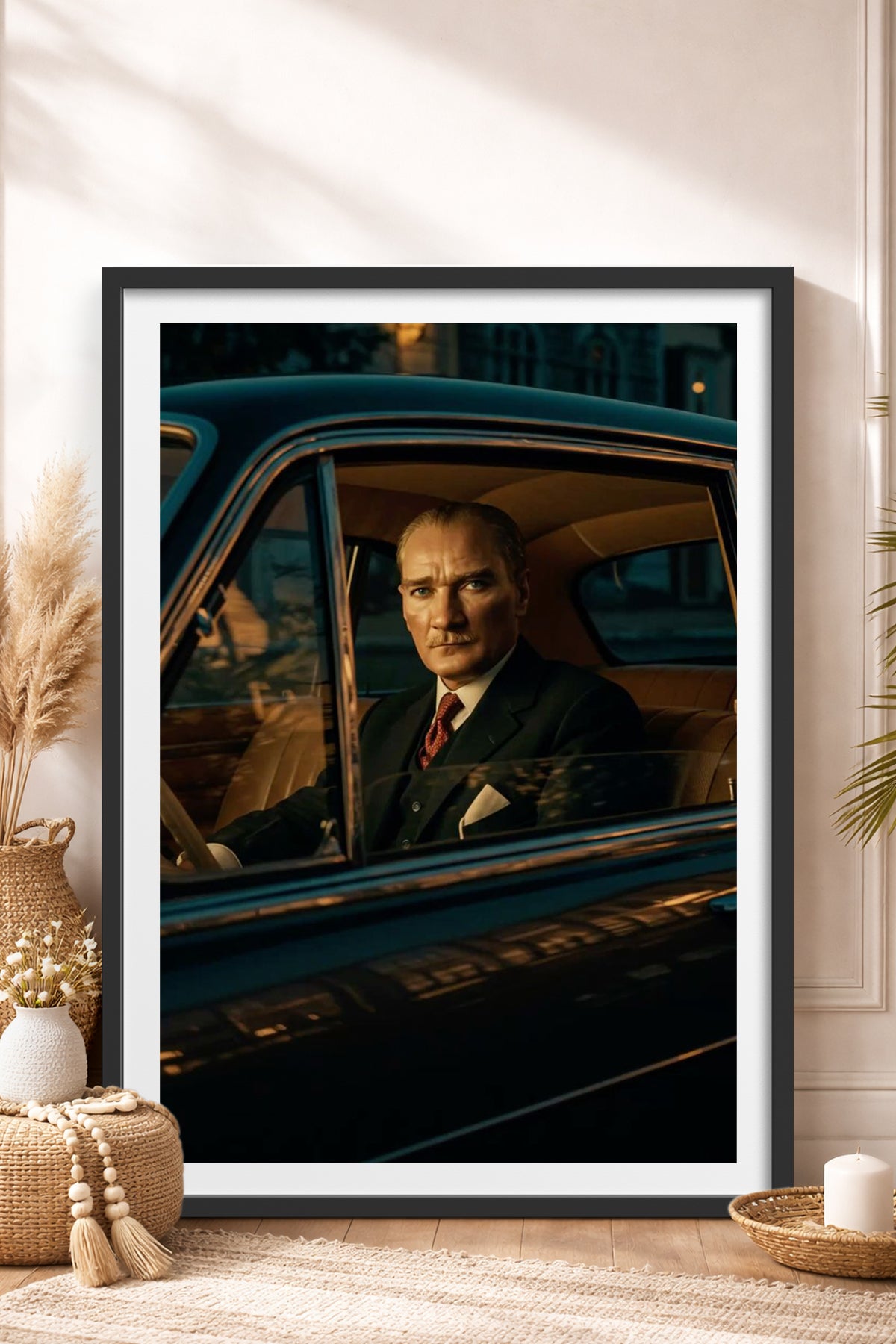 HOMEPACK Ahşap Çerçeveli Tablo Çerçeveli Poster Sanatsal Modern Duvar Dekoru TK-10817