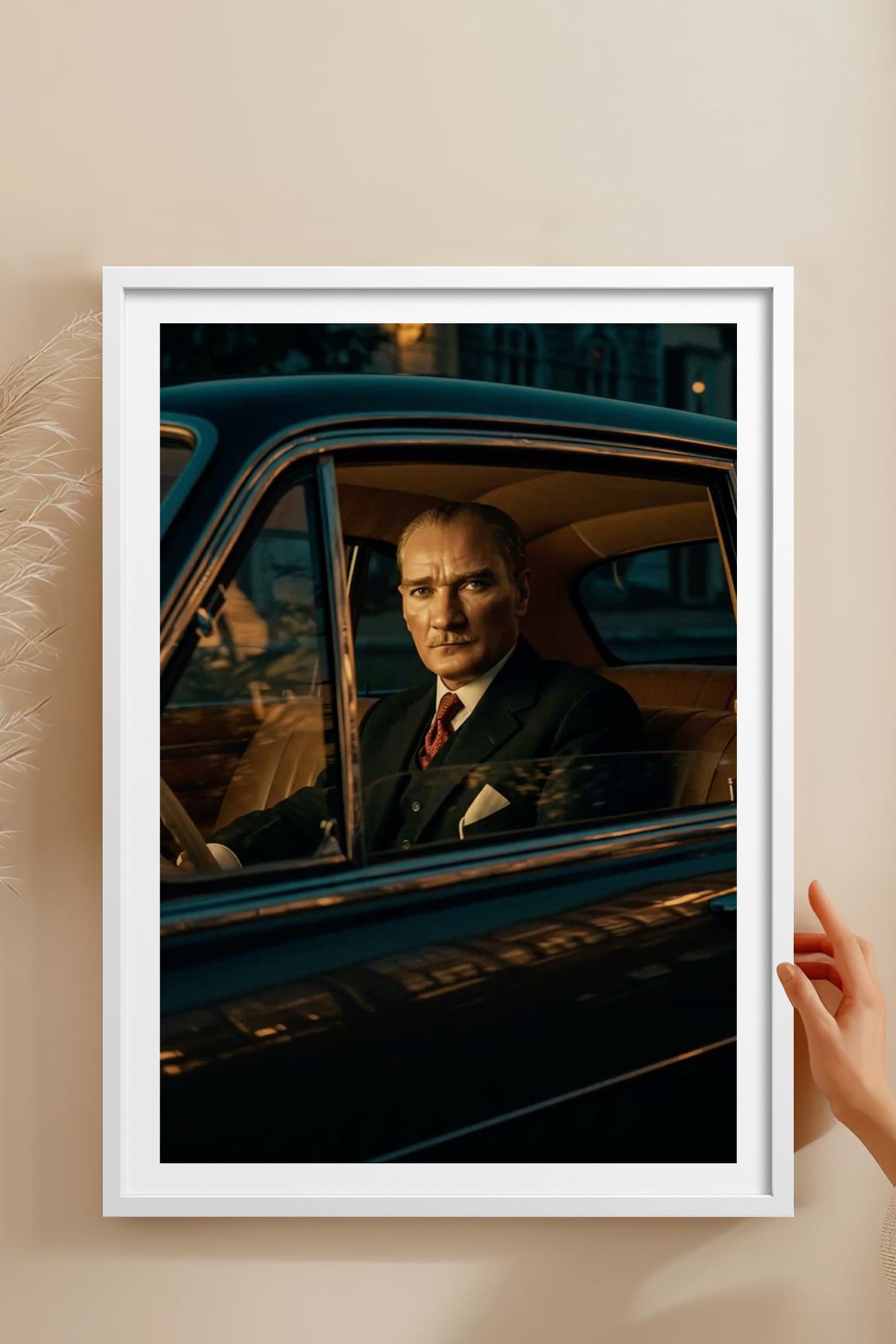 HOMEPACK Ahşap Çerçeveli Tablo Çerçeveli Poster Sanatsal Modern Duvar Dekoru TK-10817