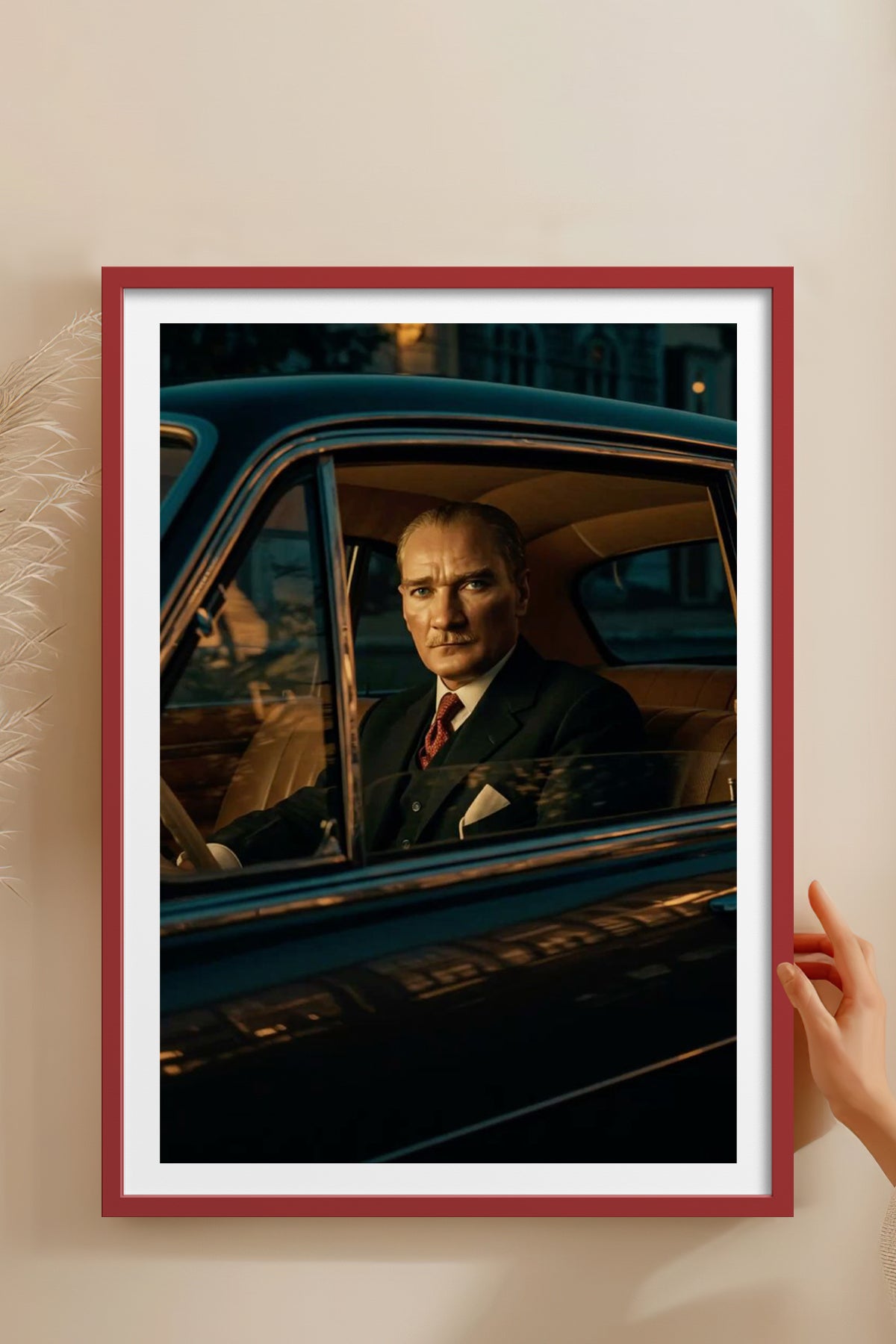 HOMEPACK Ahşap Çerçeveli Tablo Çerçeveli Poster Sanatsal Modern Duvar Dekoru TK-10817