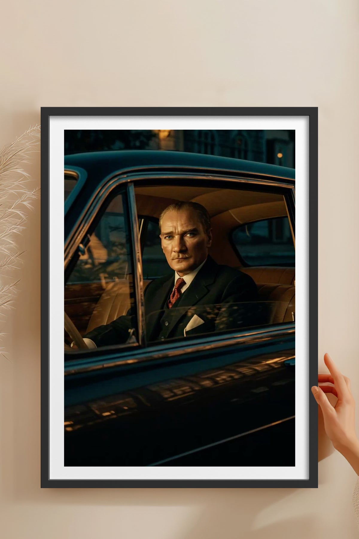 HOMEPACK Ahşap Çerçeveli Tablo Çerçeveli Poster Sanatsal Modern Duvar Dekoru TK-10817