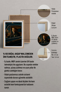 HOMEPACK Ahşap Çerçeveli Tablo Çerçeveli Poster Sanatsal Modern Duvar Dekoru TK-10817