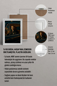 HOMEPACK Ahşap Çerçeveli Tablo Çerçeveli Poster Sanatsal Modern Duvar Dekoru TK-10817
