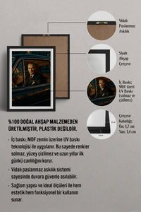 HOMEPACK Ahşap Çerçeveli Tablo Çerçeveli Poster Sanatsal Modern Duvar Dekoru TK-10817