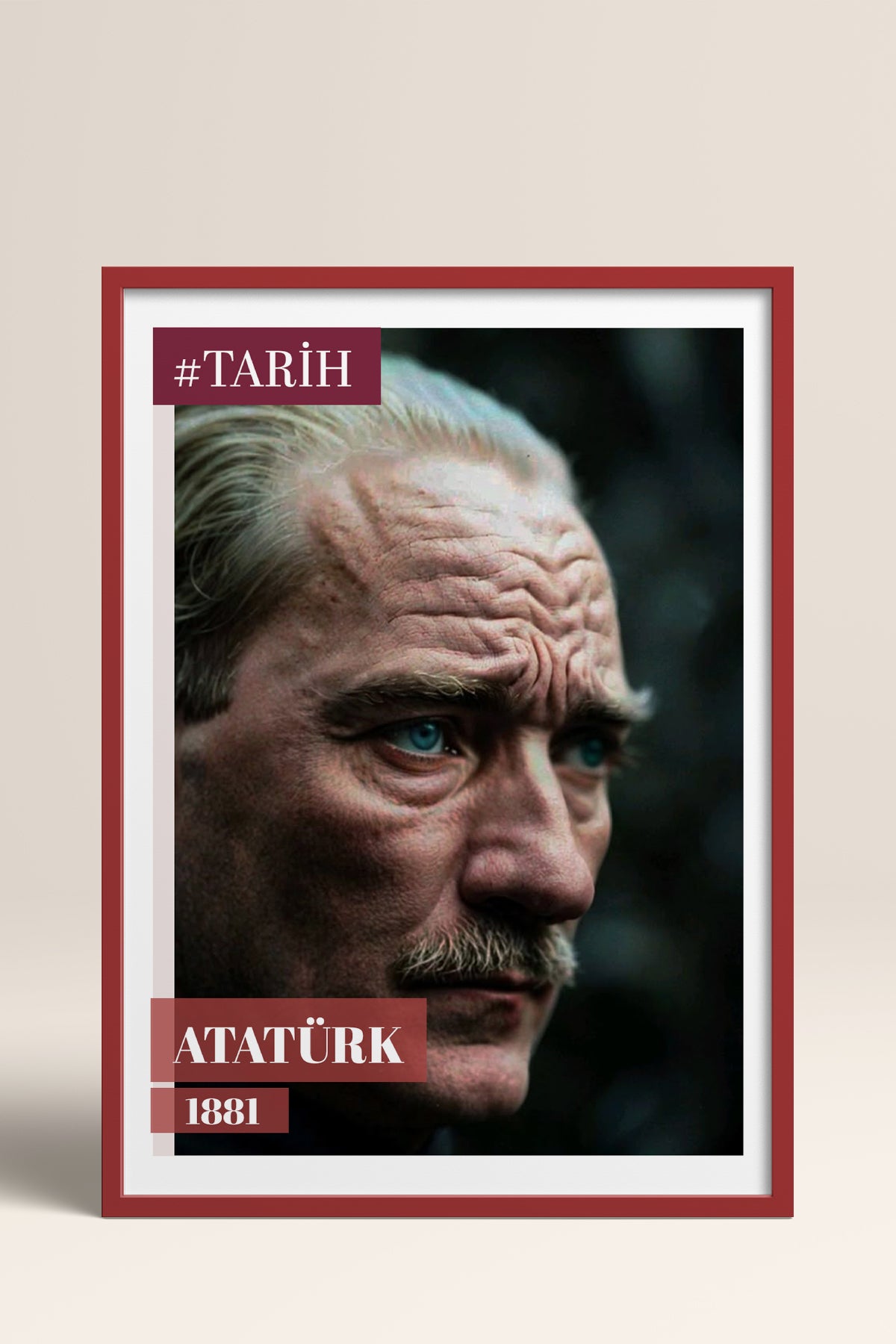 HOMEPACK Ahşap Çerçeveli Tablo Çerçeveli Poster Sanatsal Modern Duvar Dekoru TK-10818