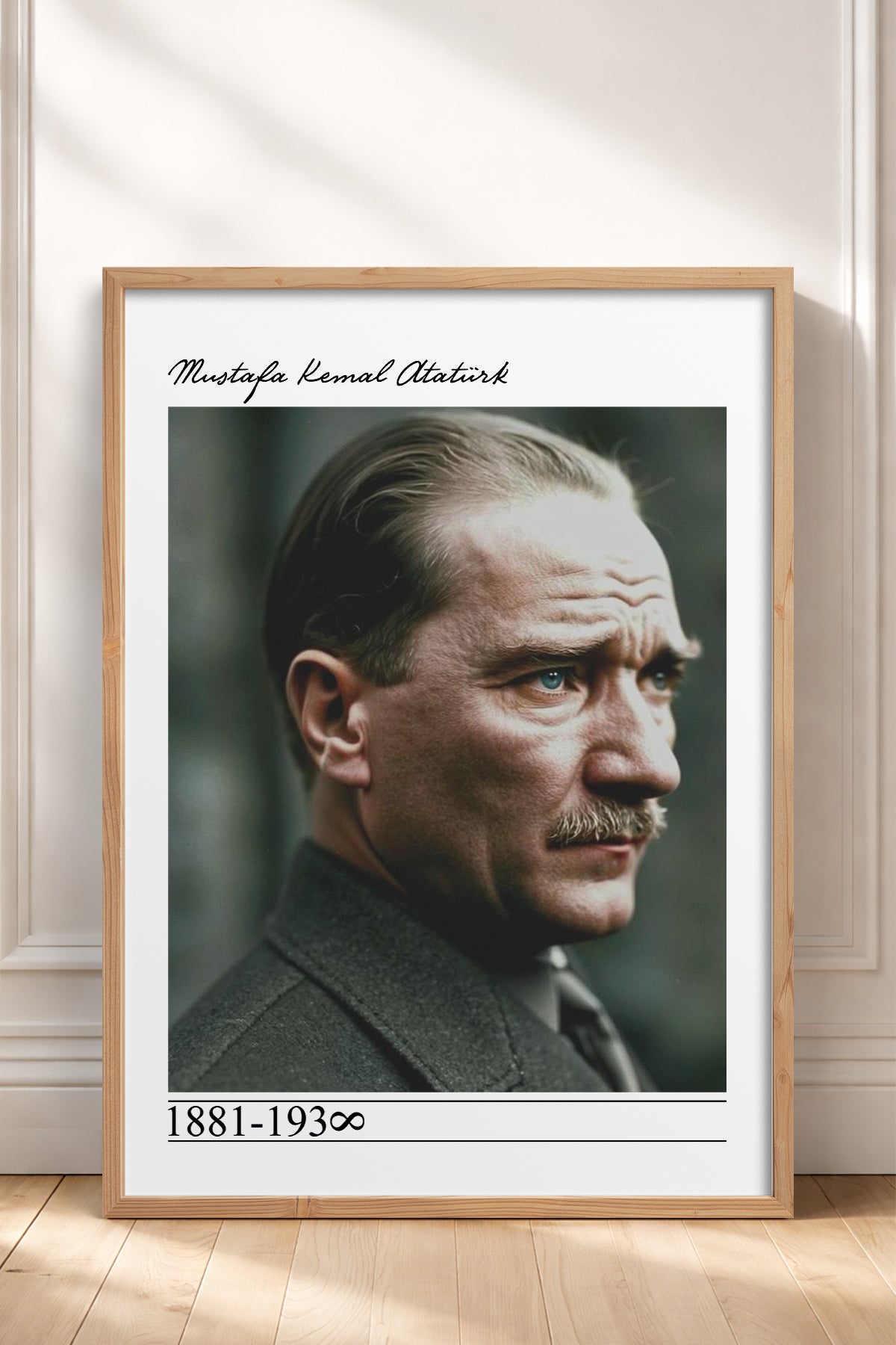HOMEPACK Ahşap Çerçeveli Tablo Çerçeveli Poster Sanatsal Modern Duvar Dekoru TK-10819