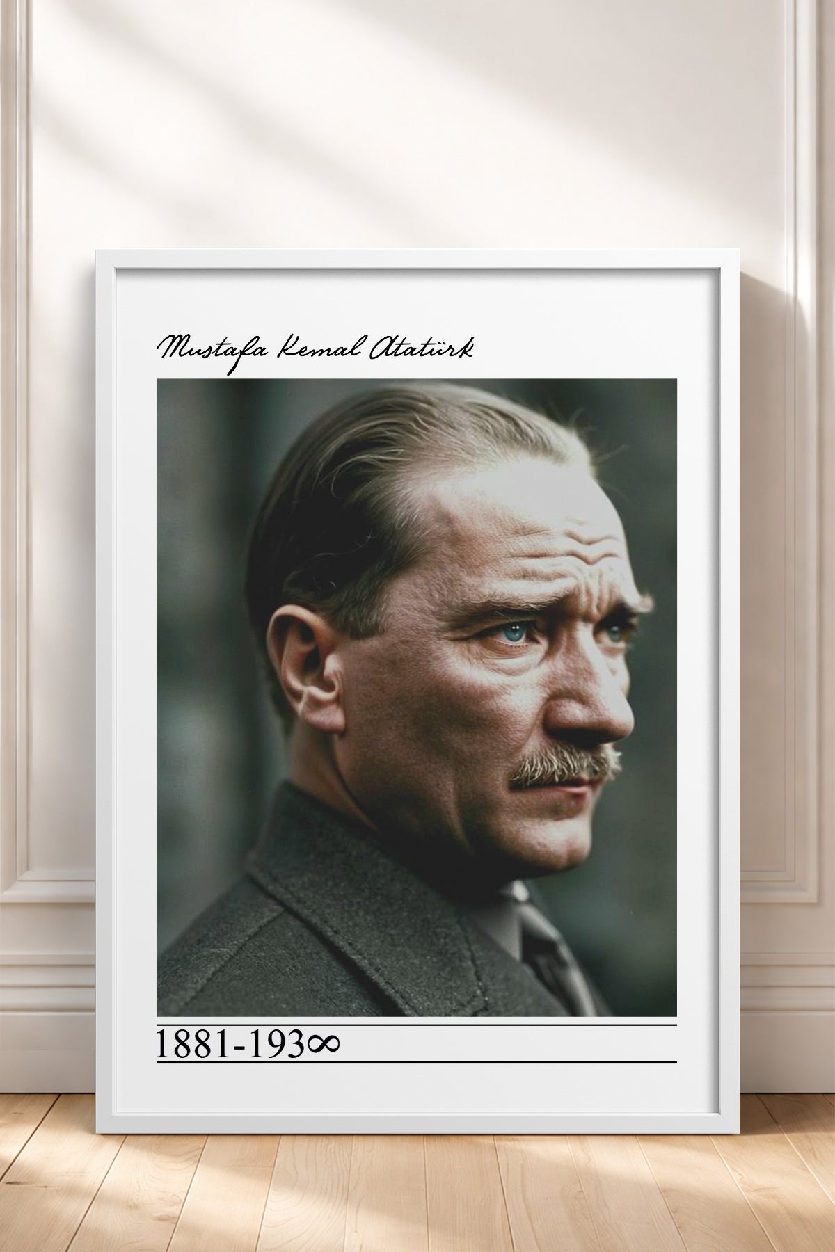 HOMEPACK Ahşap Çerçeveli Tablo Çerçeveli Poster Sanatsal Modern Duvar Dekoru TK-10819