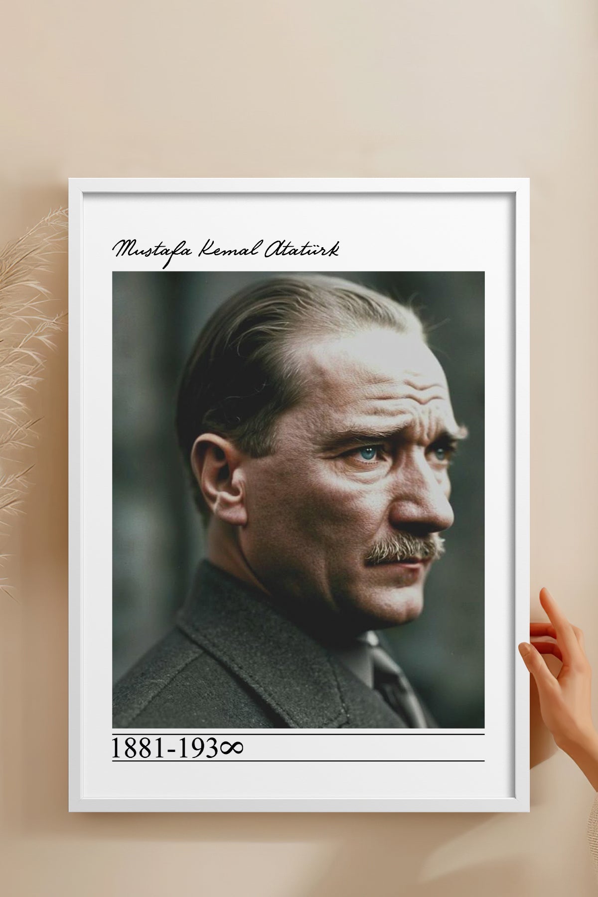 HOMEPACK Ahşap Çerçeveli Tablo Çerçeveli Poster Sanatsal Modern Duvar Dekoru TK-10819
