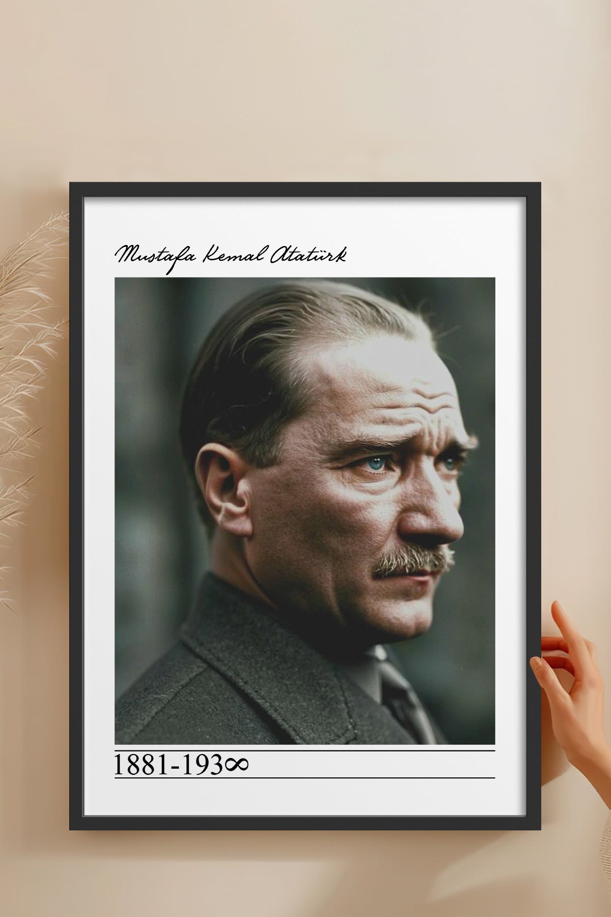 HOMEPACK Ahşap Çerçeveli Tablo Çerçeveli Poster Sanatsal Modern Duvar Dekoru TK-10819