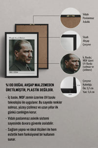 HOMEPACK Ahşap Çerçeveli Tablo Çerçeveli Poster Sanatsal Modern Duvar Dekoru TK-10819