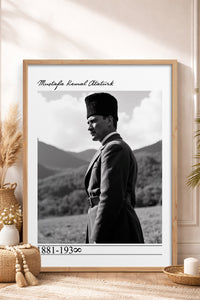 HOMEPACK Ahşap Çerçeveli Tablo Çerçeveli Poster Sanatsal Modern Duvar Dekoru TK-10820