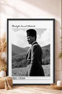 HOMEPACK Ahşap Çerçeveli Tablo Çerçeveli Poster Sanatsal Modern Duvar Dekoru TK-10820