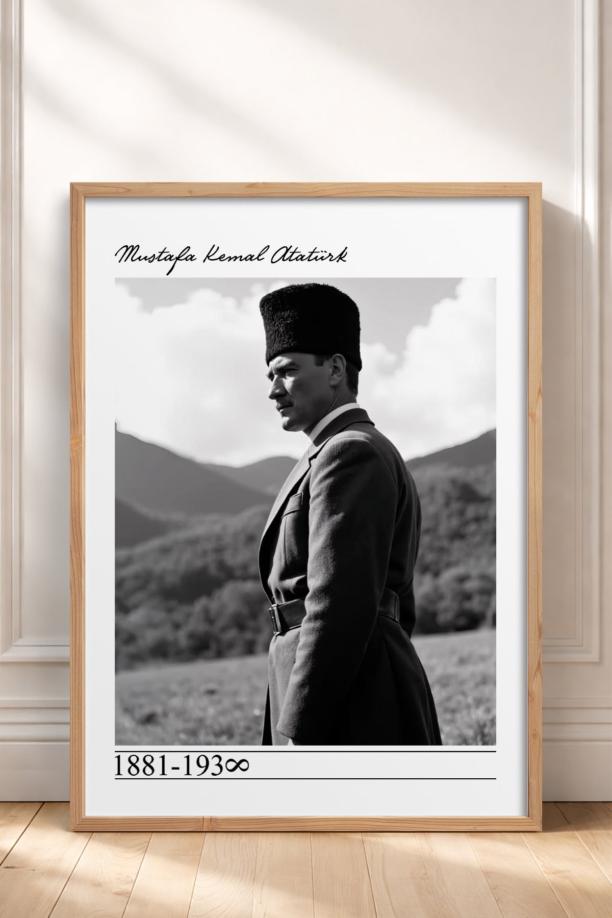 HOMEPACK Ahşap Çerçeveli Tablo Çerçeveli Poster Sanatsal Modern Duvar Dekoru TK-10820