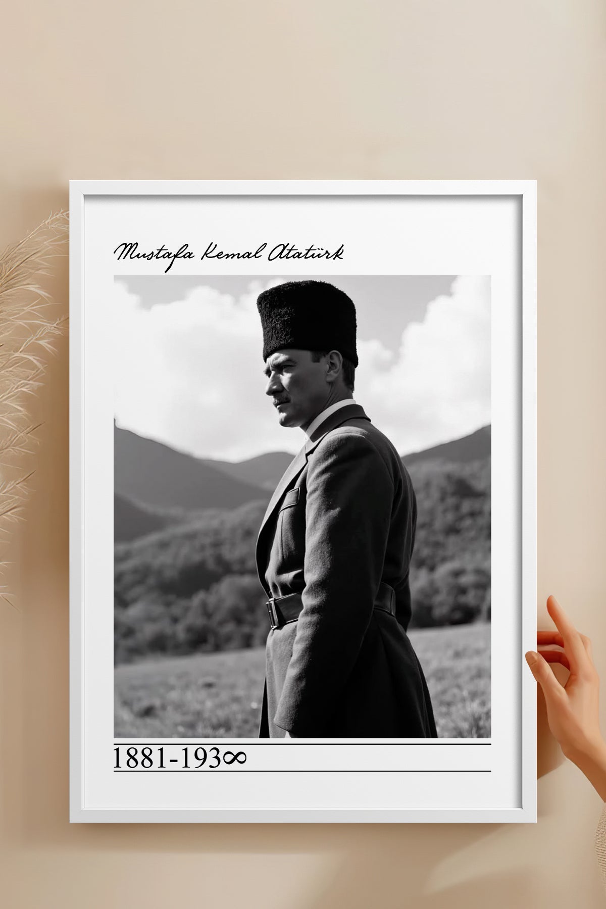 HOMEPACK Ahşap Çerçeveli Tablo Çerçeveli Poster Sanatsal Modern Duvar Dekoru TK-10820