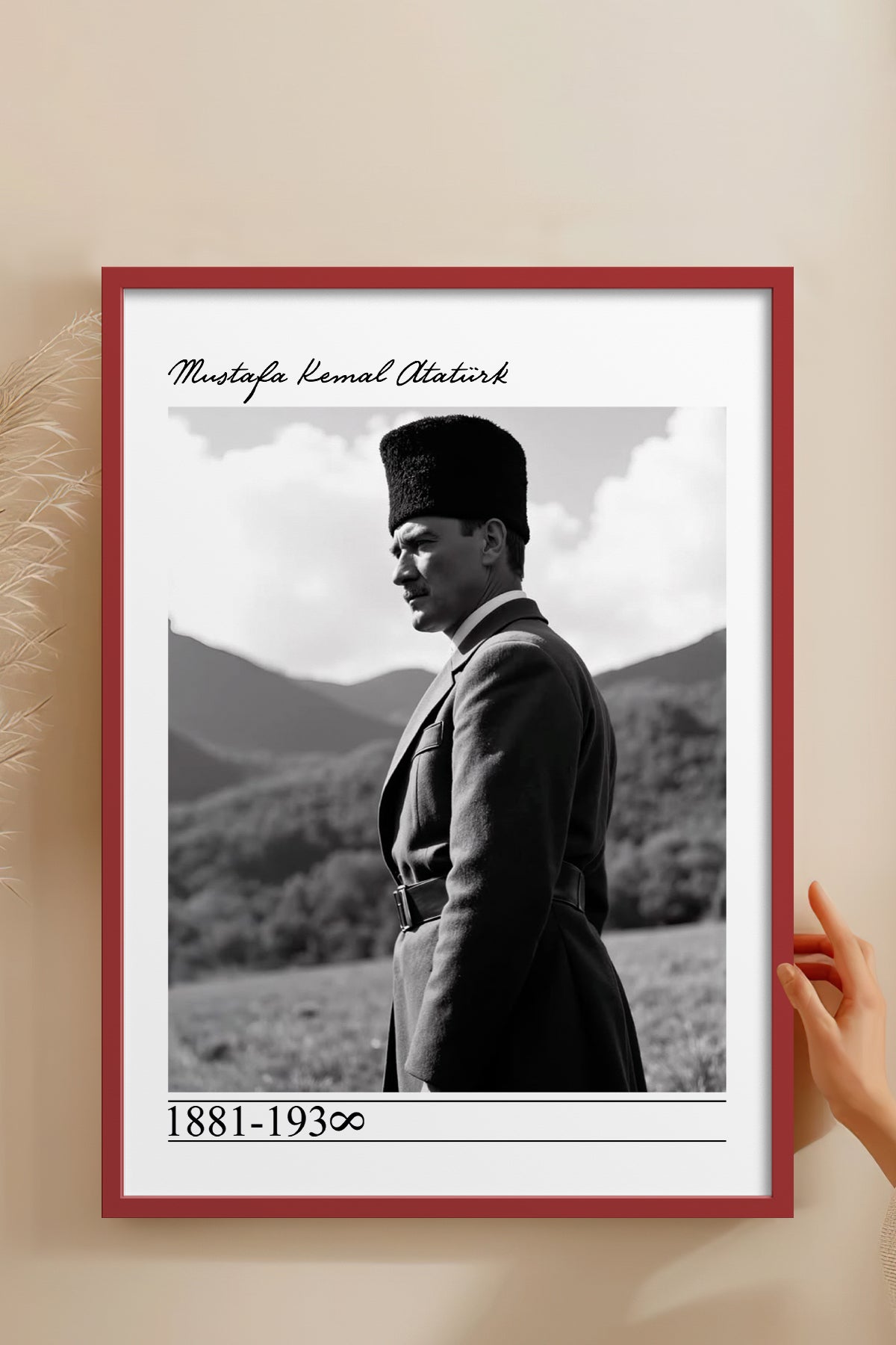 HOMEPACK Ahşap Çerçeveli Tablo Çerçeveli Poster Sanatsal Modern Duvar Dekoru TK-10820