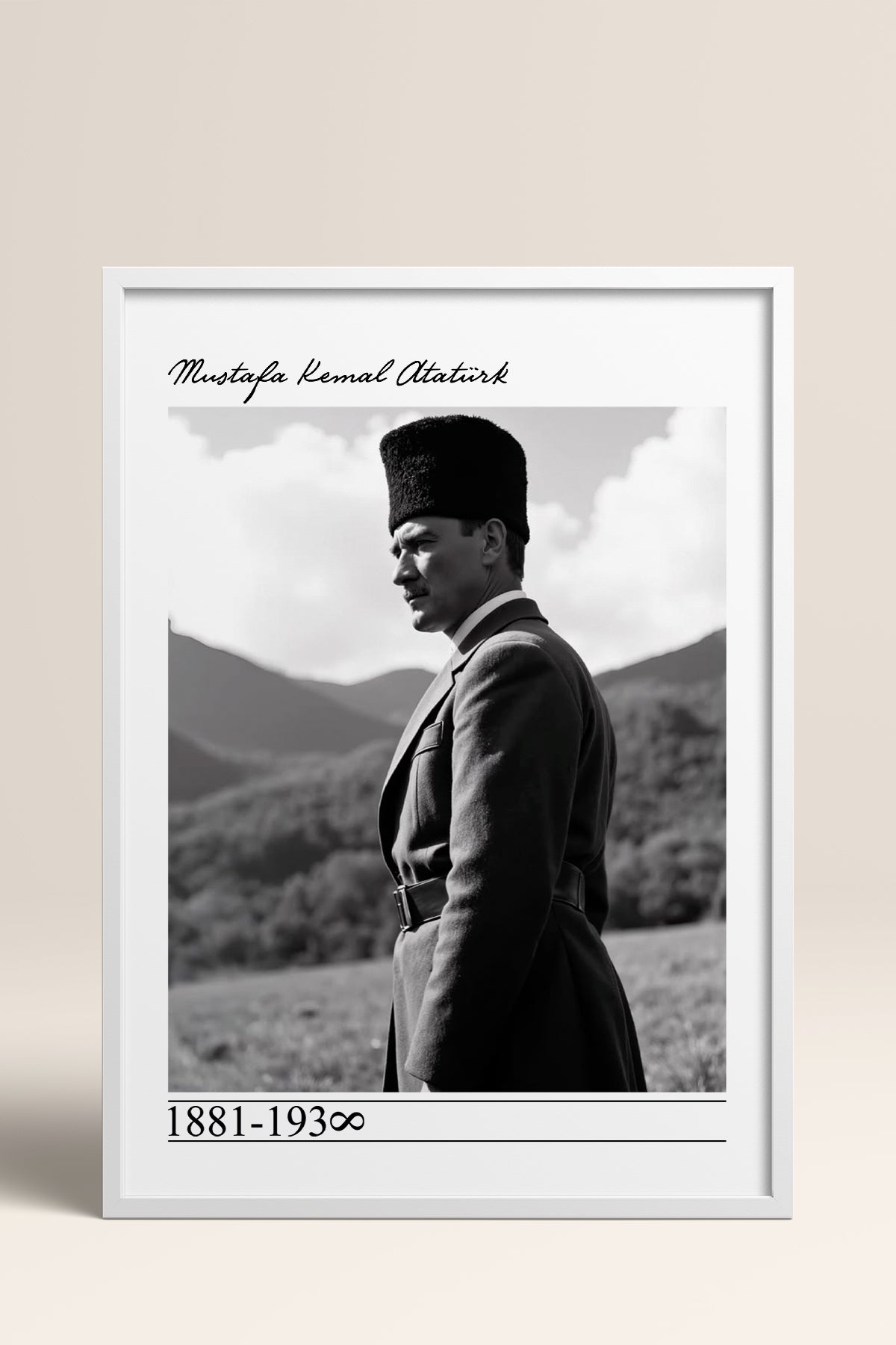 HOMEPACK Ahşap Çerçeveli Tablo Çerçeveli Poster Sanatsal Modern Duvar Dekoru TK-10820