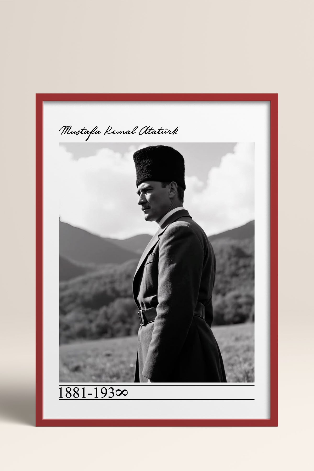 HOMEPACK Ahşap Çerçeveli Tablo Çerçeveli Poster Sanatsal Modern Duvar Dekoru TK-10820
