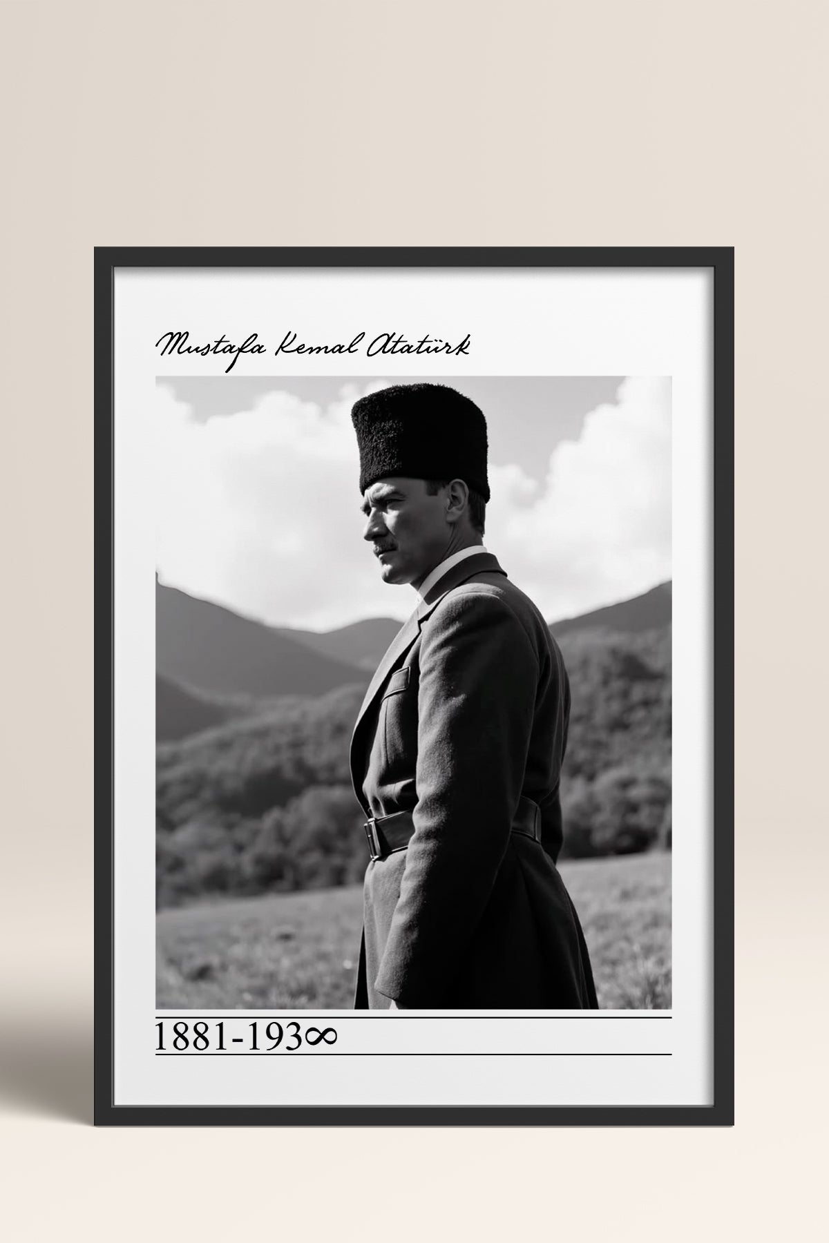 HOMEPACK Ahşap Çerçeveli Tablo Çerçeveli Poster Sanatsal Modern Duvar Dekoru TK-10820