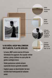 HOMEPACK Ahşap Çerçeveli Tablo Çerçeveli Poster Sanatsal Modern Duvar Dekoru TK-10820