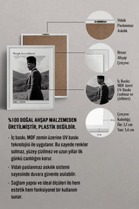 HOMEPACK Ahşap Çerçeveli Tablo Çerçeveli Poster Sanatsal Modern Duvar Dekoru TK-10820