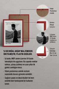HOMEPACK Ahşap Çerçeveli Tablo Çerçeveli Poster Sanatsal Modern Duvar Dekoru TK-10820
