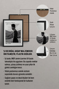 HOMEPACK Ahşap Çerçeveli Tablo Çerçeveli Poster Sanatsal Modern Duvar Dekoru TK-10820