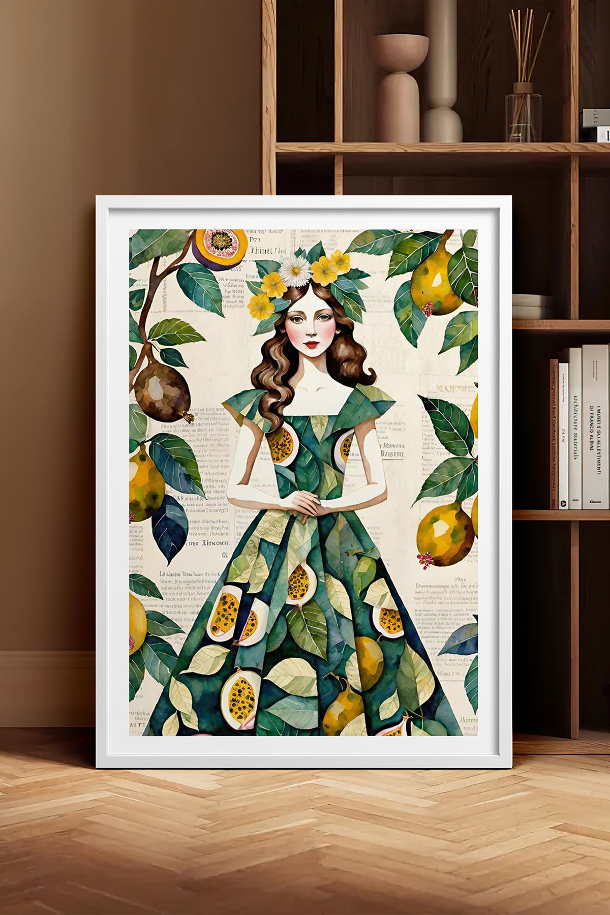 HOMEPACK Ahşap Çerçeveli Tablo Çerçeveli Poster Sanatsal Modern Duvar Dekoru TK-1083