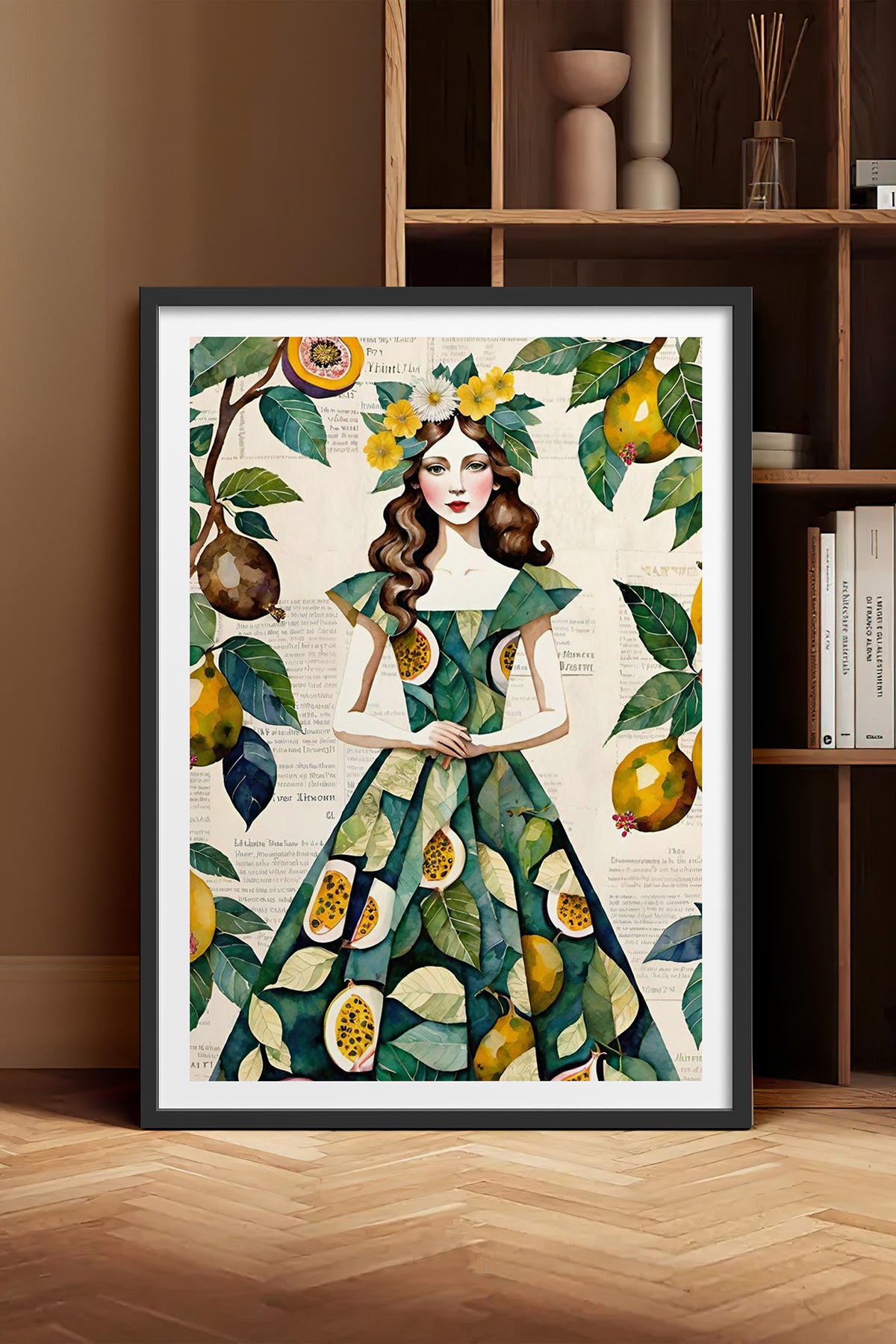 HOMEPACK Ahşap Çerçeveli Tablo Çerçeveli Poster Sanatsal Modern Duvar Dekoru TK-1083