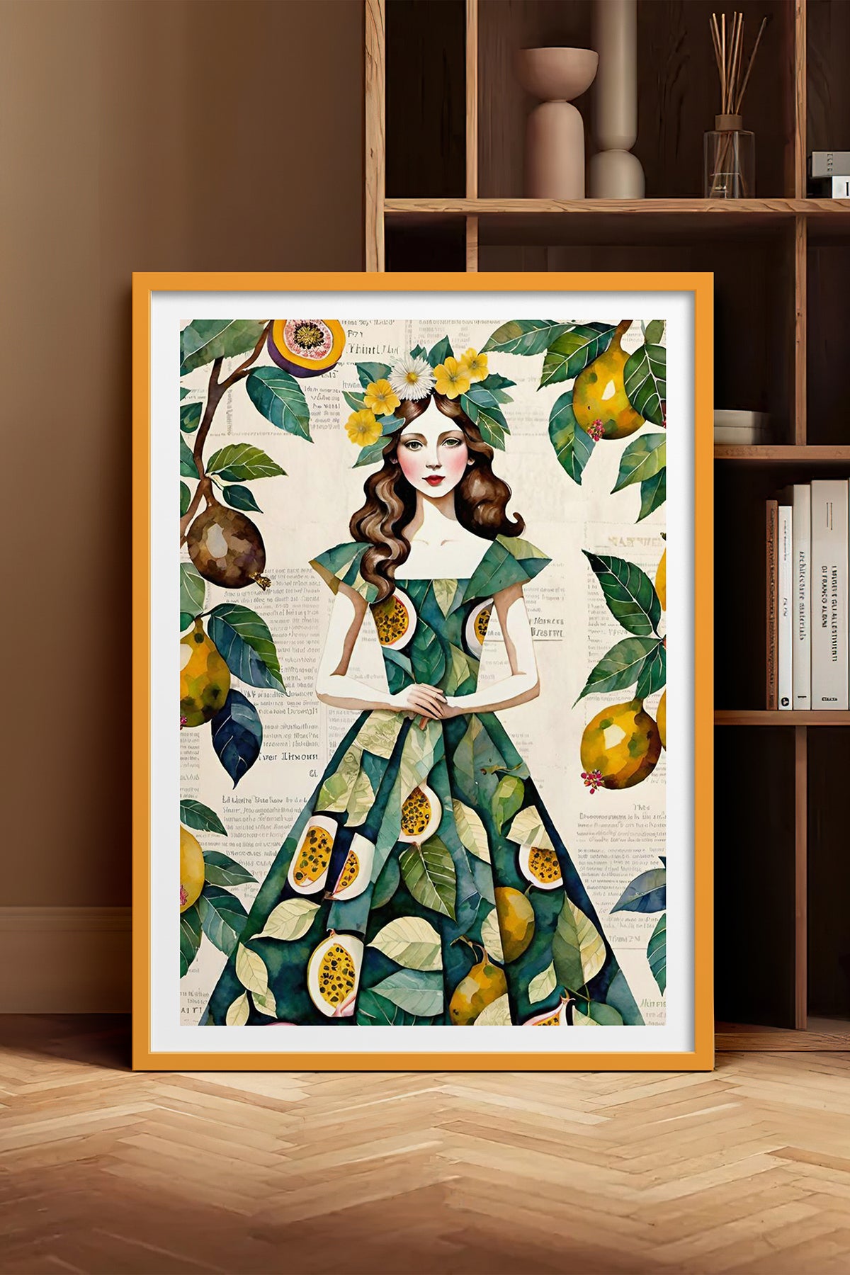 HOMEPACK Ahşap Çerçeveli Tablo Çerçeveli Poster Sanatsal Modern Duvar Dekoru TK-1083