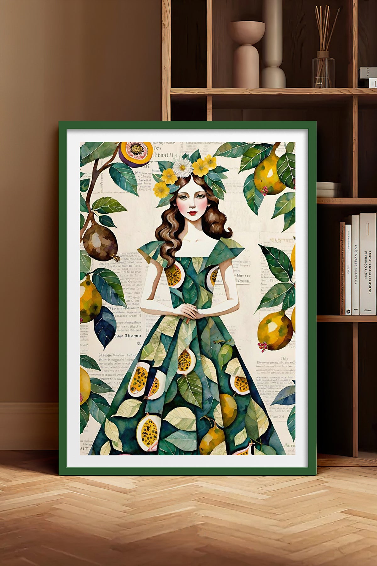 HOMEPACK Ahşap Çerçeveli Tablo Çerçeveli Poster Sanatsal Modern Duvar Dekoru TK-1083