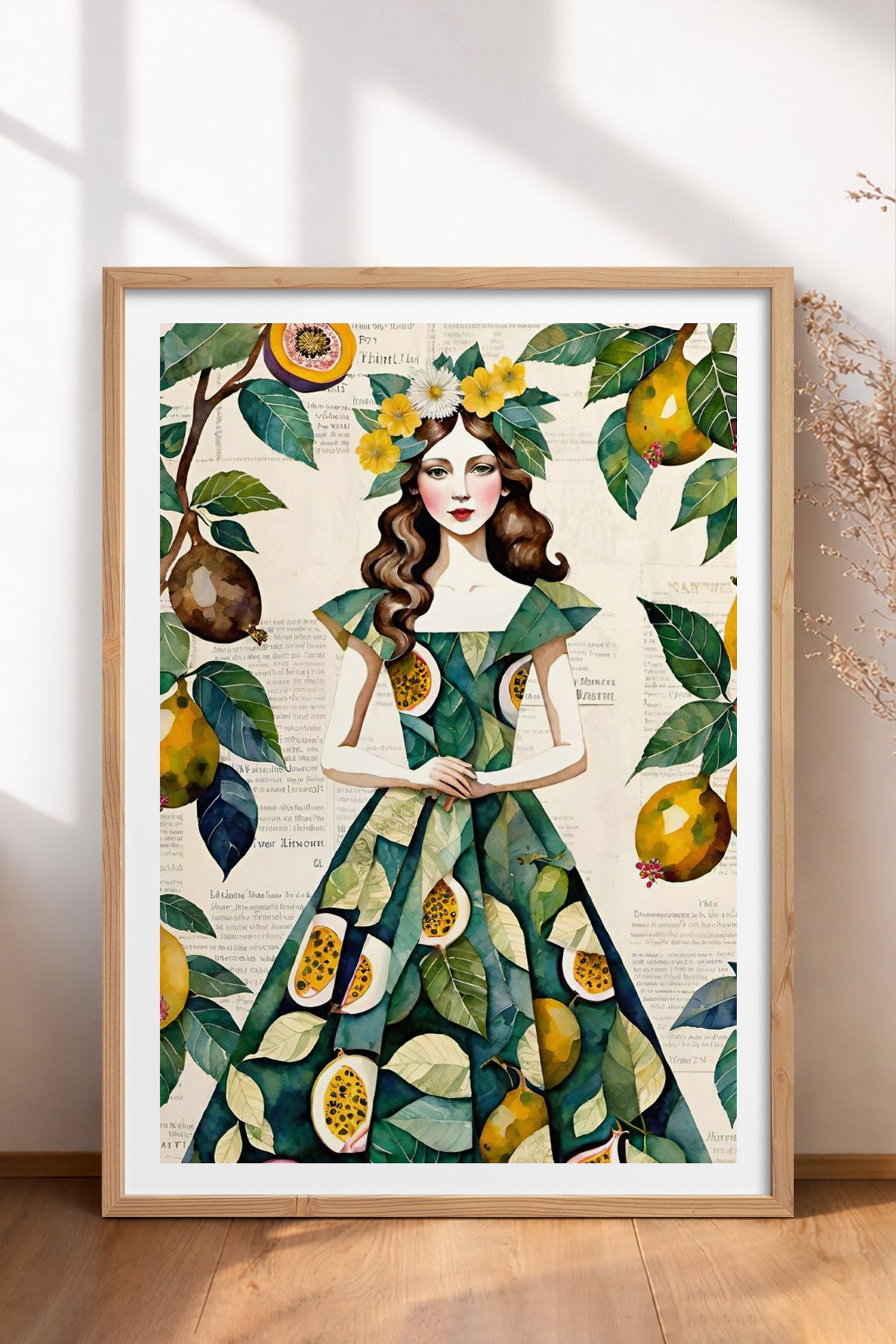 HOMEPACK Ahşap Çerçeveli Tablo Çerçeveli Poster Sanatsal Modern Duvar Dekoru TK-1083