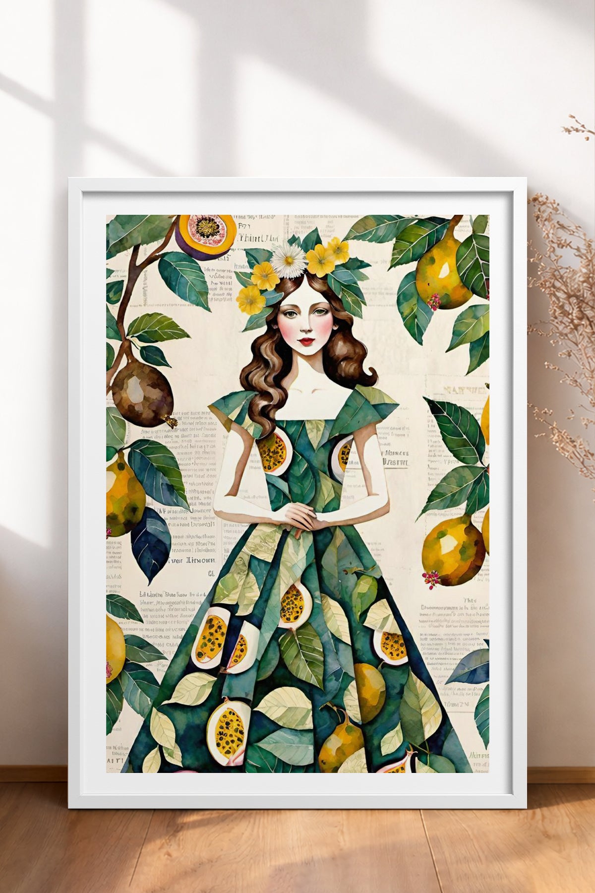HOMEPACK Ahşap Çerçeveli Tablo Çerçeveli Poster Sanatsal Modern Duvar Dekoru TK-1083