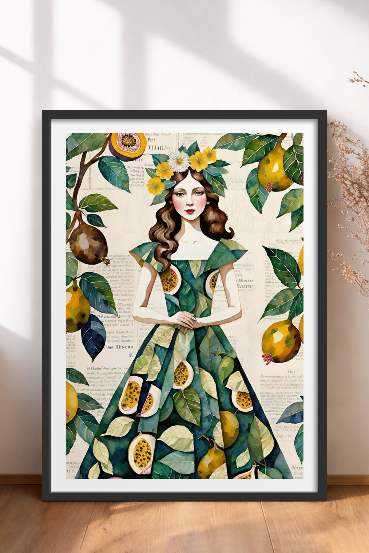 HOMEPACK Ahşap Çerçeveli Tablo Çerçeveli Poster Sanatsal Modern Duvar Dekoru TK-1083