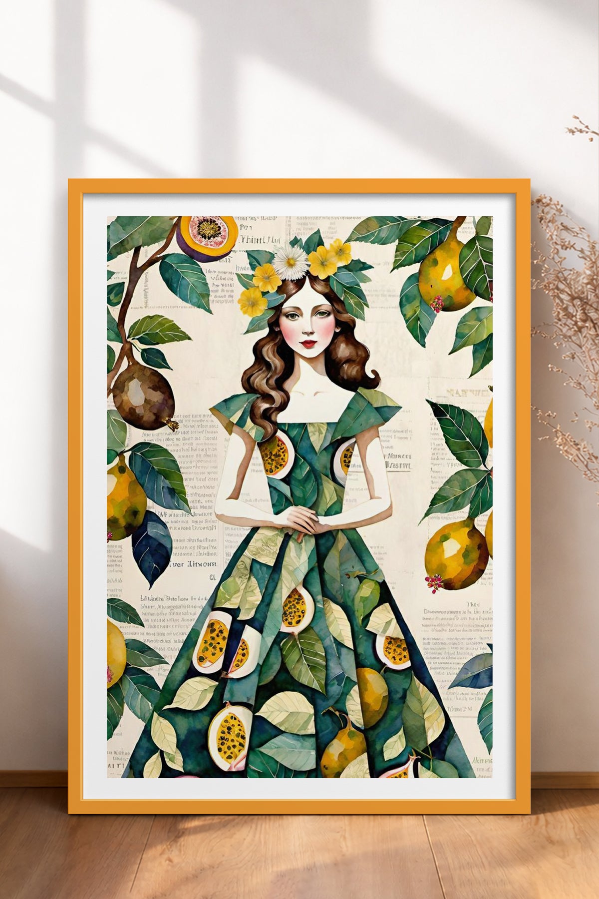 HOMEPACK Ahşap Çerçeveli Tablo Çerçeveli Poster Sanatsal Modern Duvar Dekoru TK-1083