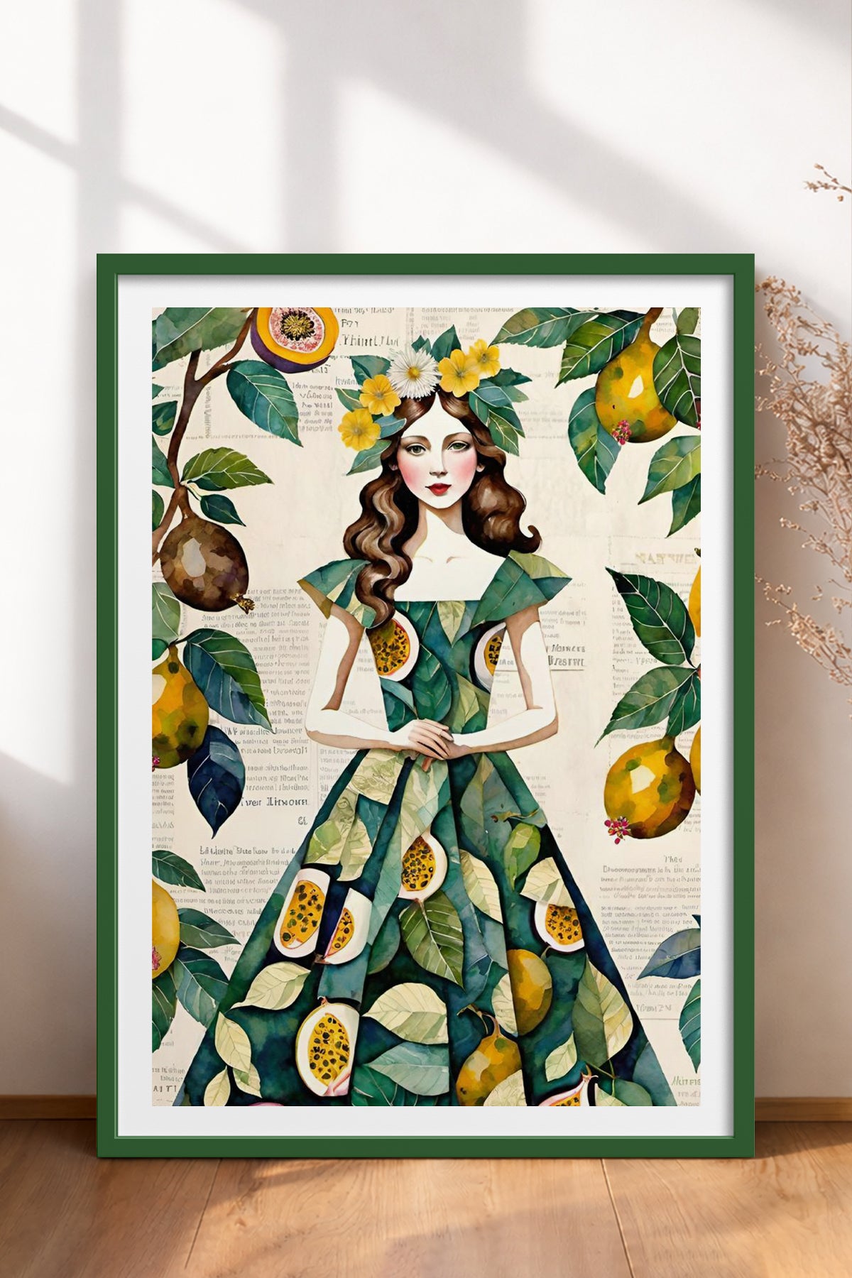 HOMEPACK Ahşap Çerçeveli Tablo Çerçeveli Poster Sanatsal Modern Duvar Dekoru TK-1083
