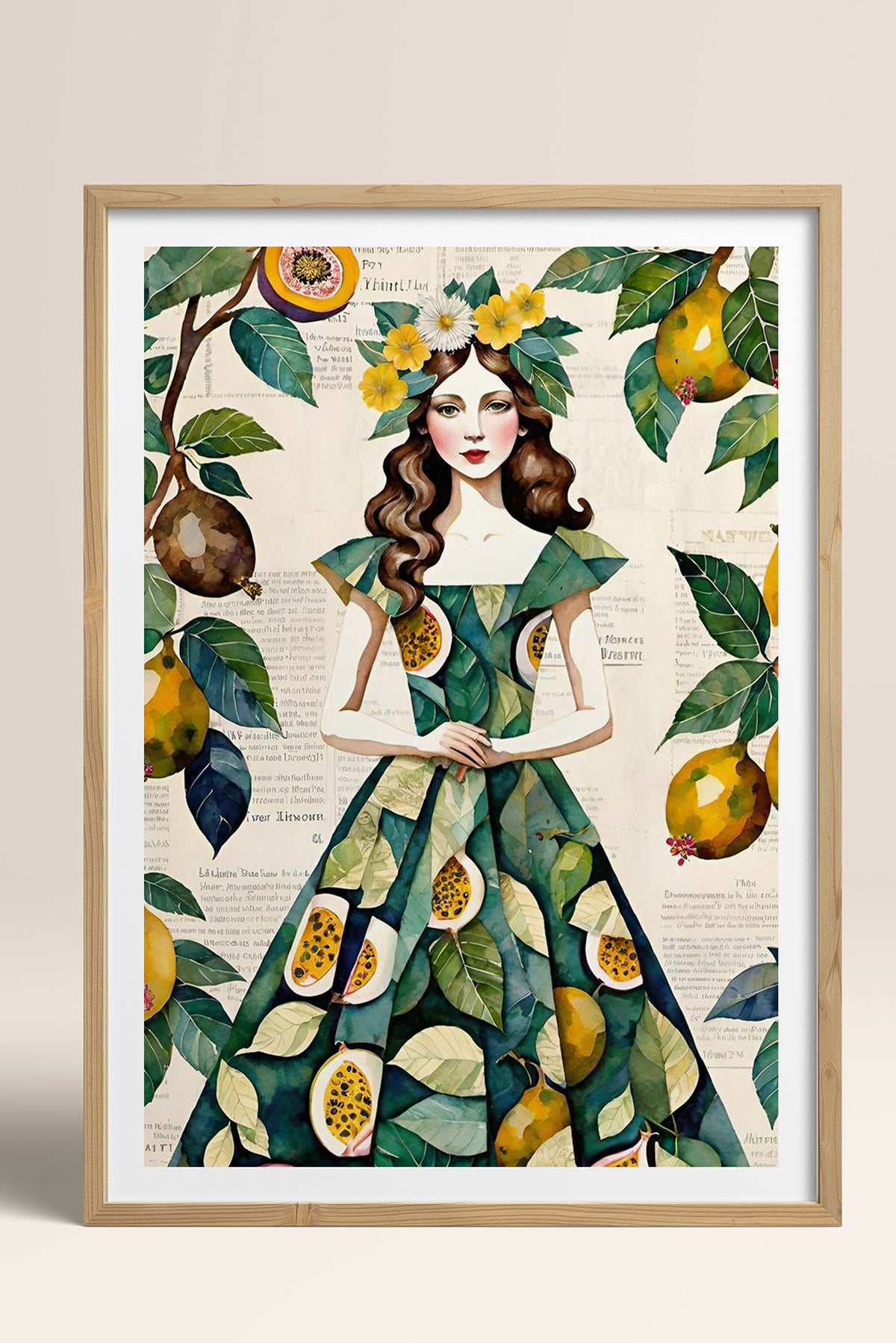 HOMEPACK Ahşap Çerçeveli Tablo Çerçeveli Poster Sanatsal Modern Duvar Dekoru TK-1083