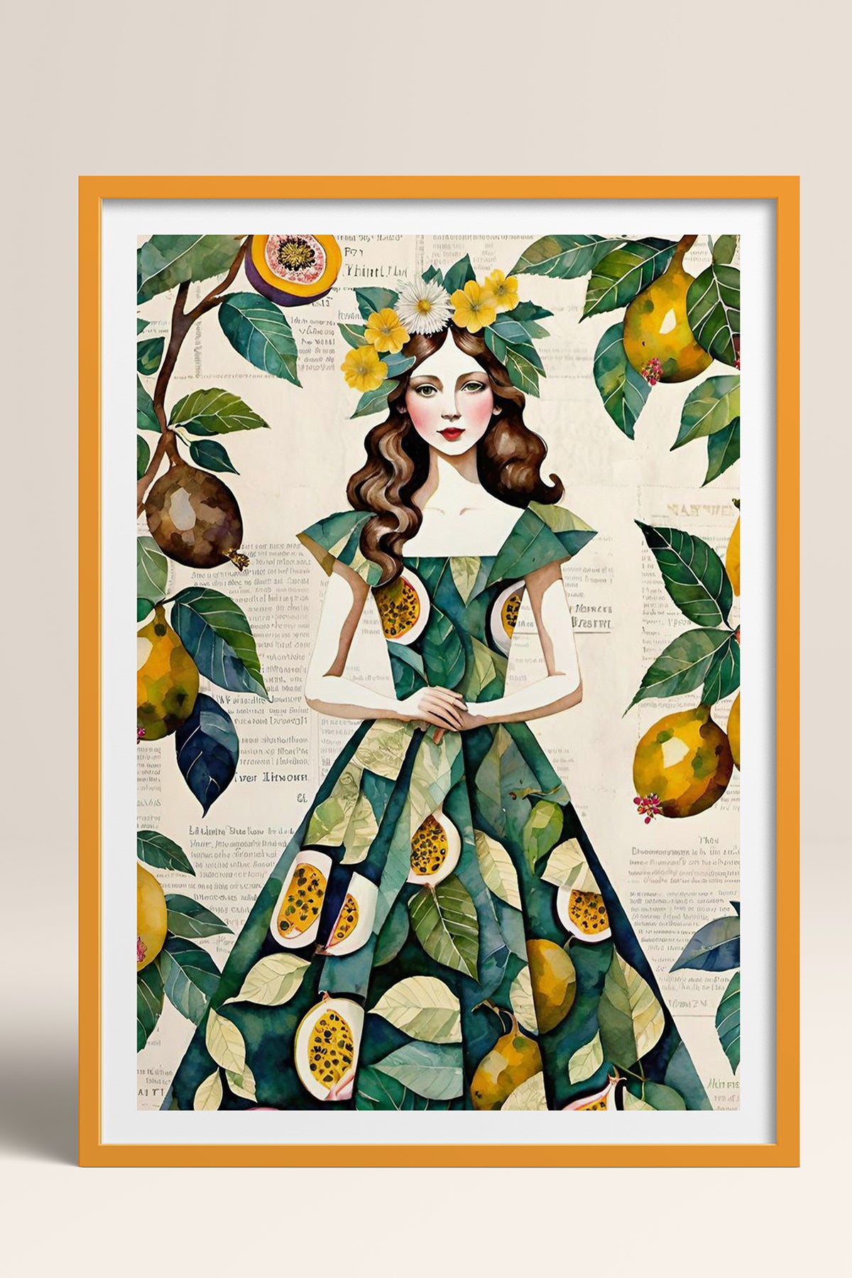 HOMEPACK Ahşap Çerçeveli Tablo Çerçeveli Poster Sanatsal Modern Duvar Dekoru TK-1083