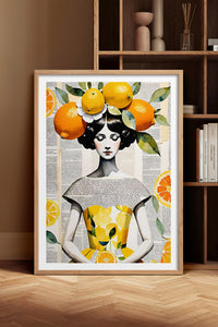 HOMEPACK Ahşap Çerçeveli Tablo Çerçeveli Poster Sanatsal Modern Duvar Dekoru TK-1084