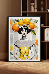 HOMEPACK Ahşap Çerçeveli Tablo Çerçeveli Poster Sanatsal Modern Duvar Dekoru TK-1084