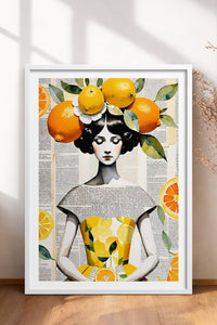 HOMEPACK Ahşap Çerçeveli Tablo Çerçeveli Poster Sanatsal Modern Duvar Dekoru TK-1084