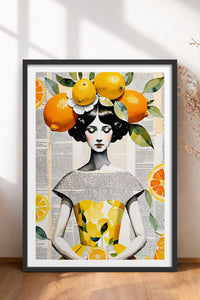 HOMEPACK Ahşap Çerçeveli Tablo Çerçeveli Poster Sanatsal Modern Duvar Dekoru TK-1084