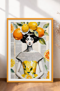 HOMEPACK Ahşap Çerçeveli Tablo Çerçeveli Poster Sanatsal Modern Duvar Dekoru TK-1084