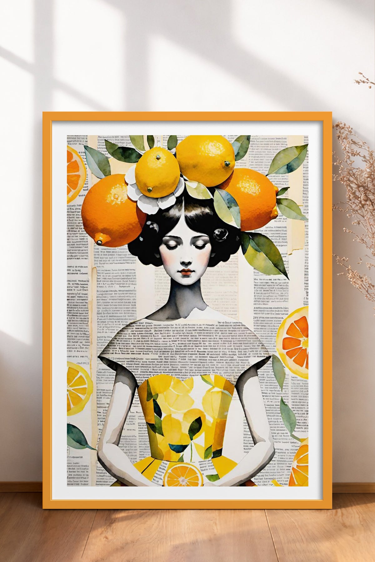 HOMEPACK Ahşap Çerçeveli Tablo Çerçeveli Poster Sanatsal Modern Duvar Dekoru TK-1084