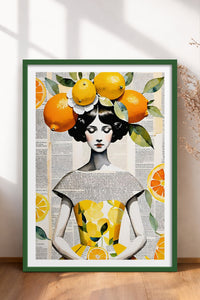 HOMEPACK Ahşap Çerçeveli Tablo Çerçeveli Poster Sanatsal Modern Duvar Dekoru TK-1084