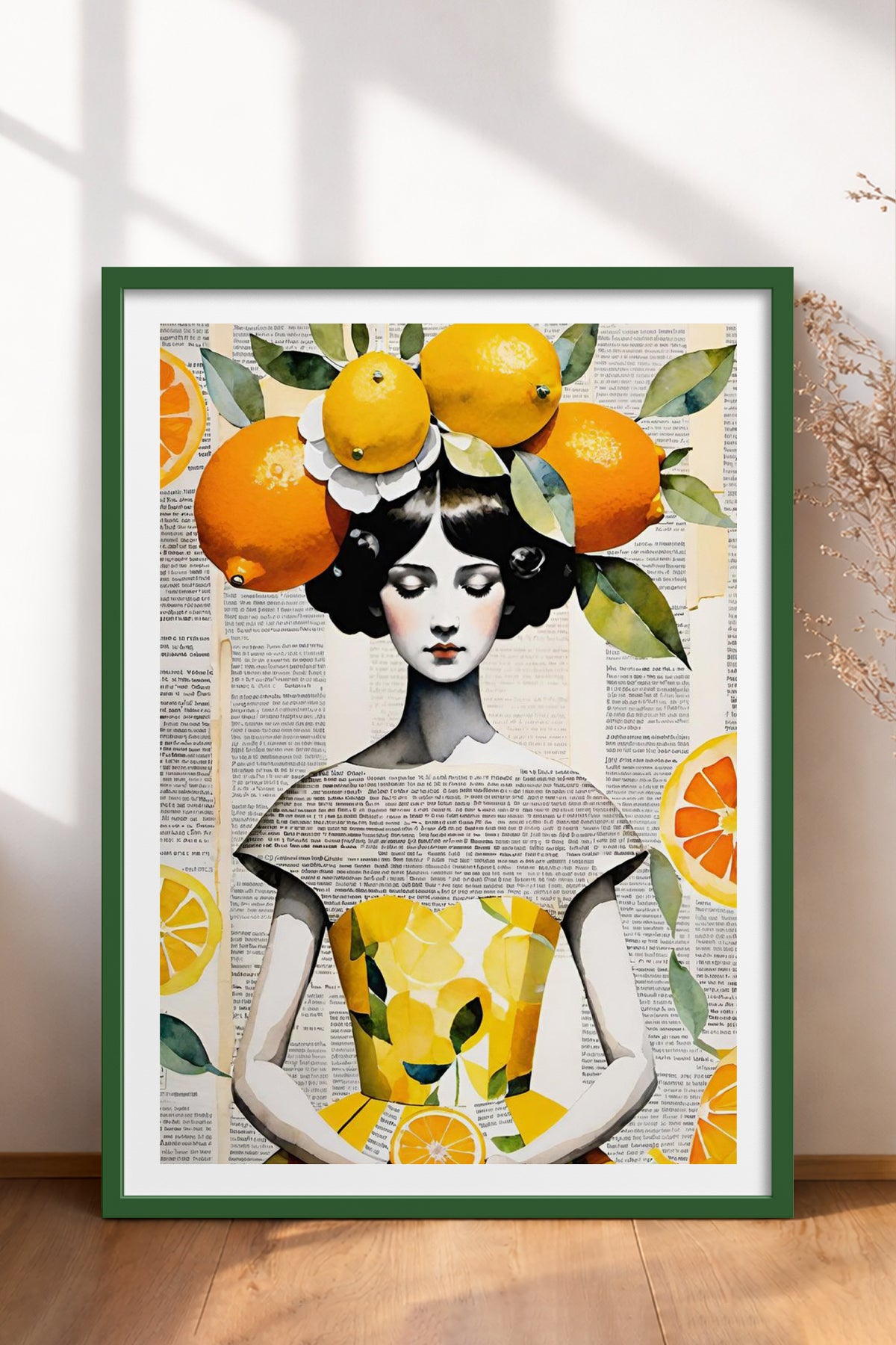 HOMEPACK Ahşap Çerçeveli Tablo Çerçeveli Poster Sanatsal Modern Duvar Dekoru TK-1084