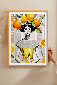 HOMEPACK Ahşap Çerçeveli Tablo Çerçeveli Poster Sanatsal Modern Duvar Dekoru TK-1084