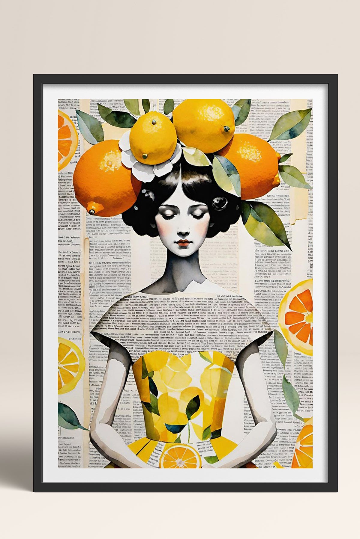 HOMEPACK Ahşap Çerçeveli Tablo Çerçeveli Poster Sanatsal Modern Duvar Dekoru TK-1084