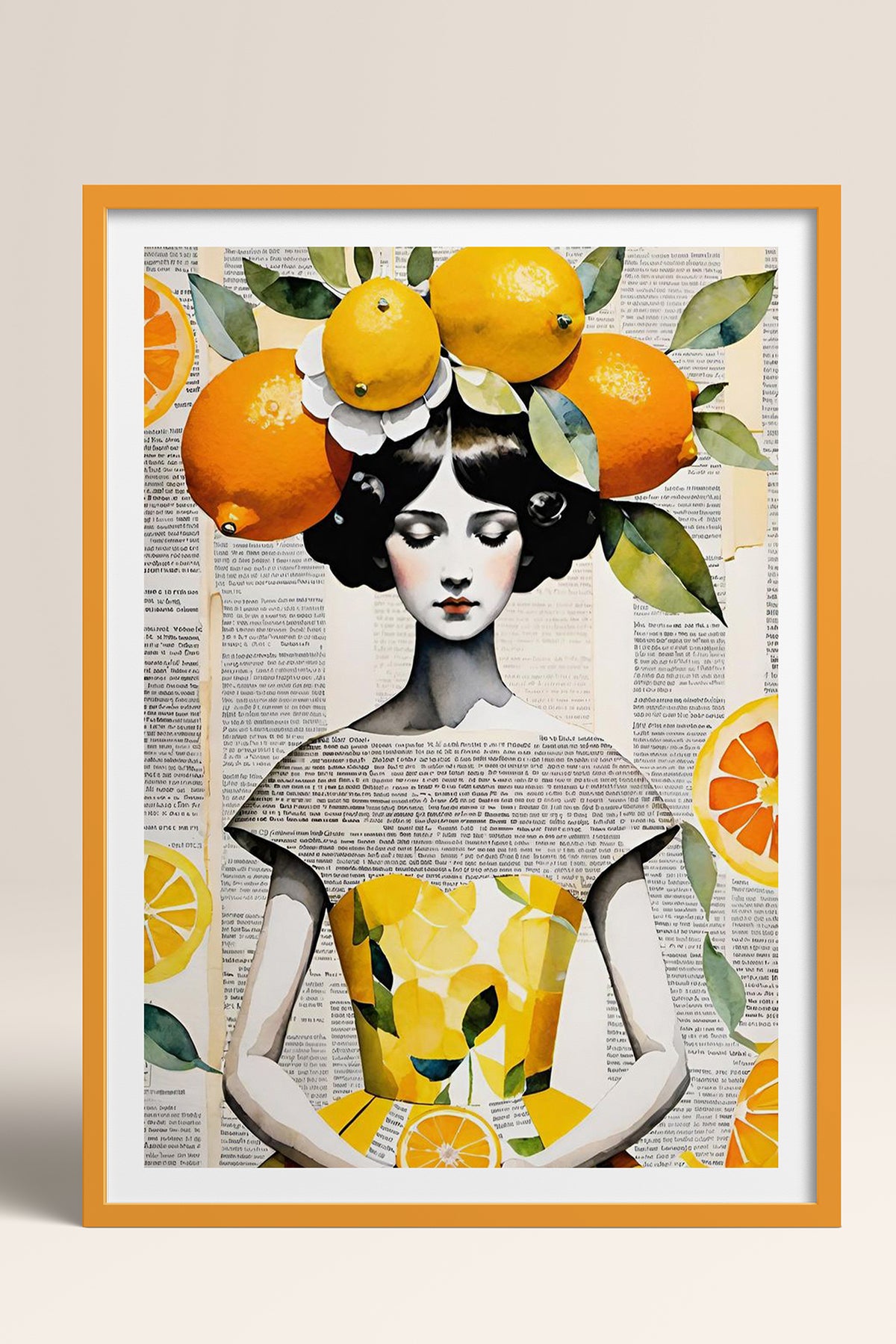 HOMEPACK Ahşap Çerçeveli Tablo Çerçeveli Poster Sanatsal Modern Duvar Dekoru TK-1084