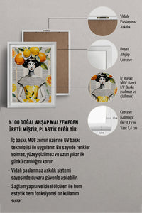 HOMEPACK Ahşap Çerçeveli Tablo Çerçeveli Poster Sanatsal Modern Duvar Dekoru TK-1084