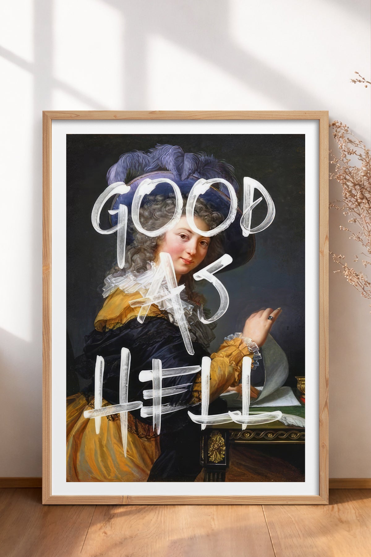 HOMEPACK Ahşap Çerçeveli Tablo Çerçeveli Poster Sanatsal Modern Duvar Dekoru TK-1085